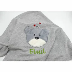 Individuelle Babydecke Teddygesicht Bärengesicht mit gestickem Wunschnamen - Kindergarten - Wunschdecke - Schmusedecke mit Namen