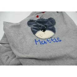 Individuelle Babydecke Teddygesicht Bärengesicht mit gestickem Wunschnamen - Kindergarten - Wunschdecke - Schmusedecke mit Namen