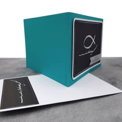 Individuelle Einladungskarten zur Kommunion, Konfirmation, Taufe & Firmung – Design Kreidezeichnung Fisch