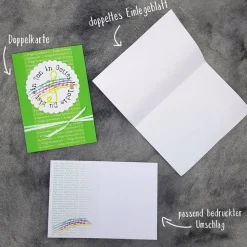 Individuelle Einladungskarte Kommunion – Du bist ein Ton in Gottes Melodie – mit Einlegeblatt & Umschlag