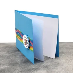 Individuelle Einladungskarte Regenbogen Fisch zur Kommunion, Taufe, Konfirmation & Firmung