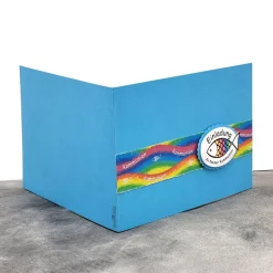 Individuelle Einladungskarte Regenbogen Fisch zur Kommunion, Taufe, Konfirmation & Firmung