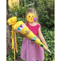 Individuelle Schultüte aus Stoff - Handgefertigt nach Wunsch - Inklusive Rohling & optionalem Kissen