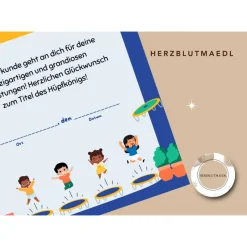 Individuelle Urkunden als Mitgebsel für Kindergeburtstag in der Trampolinhalle - Trampolin
