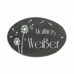 Individuelles Hochzeitsgeschenk, Türschild aus Schiefer mit Name personalisiert, ausgefallenes Geschenk zur Hochzeit, Andenken Hochzeitstag / Jahrestagsgeschenk