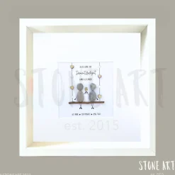 Individuelles Steinbild Diamantene Hochzeit – Geschenk zum 60. Hochzeitstag personalisiert