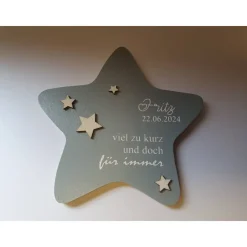 individuelles Trauergeschenk | personalisierter Stern | Gedenkstück für Verstorbene | Andenken an Sternenkind
