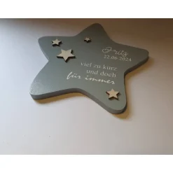 individuelles Trauergeschenk | personalisierter Stern | Gedenkstück für Verstorbene | Andenken an Sternenkind