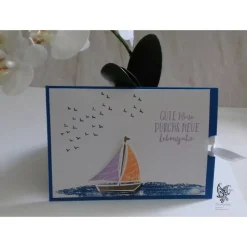 interaktive Grußkarte mit Segelboot