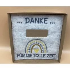 Jahresabschluss Geschenk Kita  Kindergarten  Schule  Kurs  Ferienlager Schriftfarbe Graublau