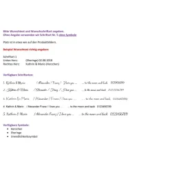 Jasmin Holzherzen mit Gravur Hochzeitsgeschenk Geschenk Verlobung Jahrestag Herz Hochzeit Valentinstag Muttertag