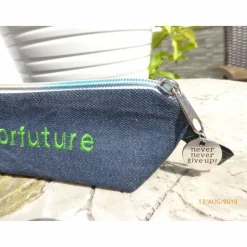 Jeansmäppchen Schlamperrolle #fridaysforfuture Upcycling Unikat hessmade