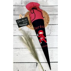 Jungen Schultüte Ninja rot Ninjago aus Stoff personalisiert 70 cm