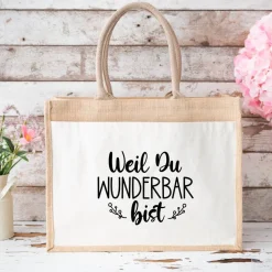 Jutetasche Mama Geschenk zum Muttertag – nachhaltige Tasche für wunderbare Mamas