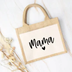 Jutetasche Mama mit Herz – Geschenkidee zum Muttertag oder einfach so
