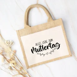 Jutetasche mit Aufdruck – Geschenk zum Muttertag für Mama