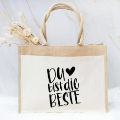 Jutetasche mit Spruch – Geschenk für Mama, beste Freundin oder Muttertag