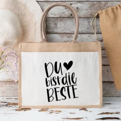 Jutetasche mit Spruch – Geschenk für Mama, beste Freundin oder Muttertag