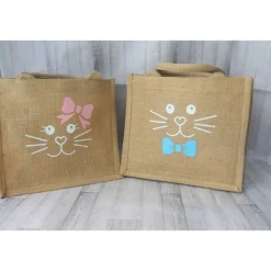 Jutetaschen Ostertaschen personalisiert Ostern