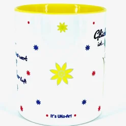 Kaffee-Tasse Katzen-Motiv mit Blume, Geschenk Freund Freundin Glück ist ... dass es dich gibt