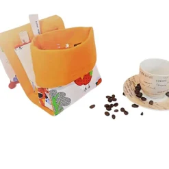 Kaffee-Tassen-Tasche, Geschenktasche mit Eulen Motiv