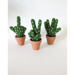 Kaktushand gehäkelt | Lustige Geschenkidee | witzige Deko | Geschenk für Kollegen | Büro-Geschenk