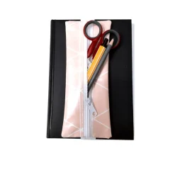 Kalendermäppchen aus Wachstuch mit Gummiband, Stifte Mäppchen mit Gummiband