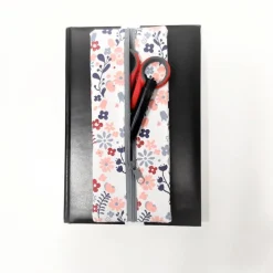 Kalendermäppchen mit Gummiband, Stifte Mäppchen mit Gummiband geblümt