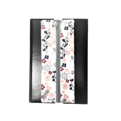 Kalendermäppchen mit Gummiband, Stifte Mäppchen mit Gummiband geblümt