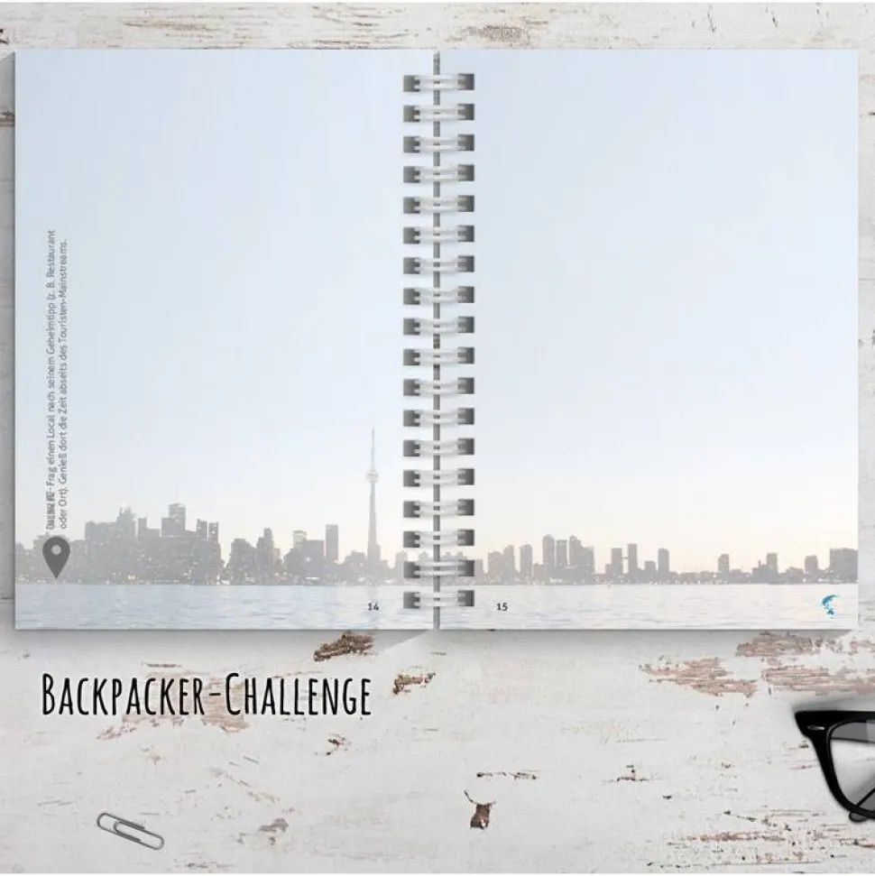 Kanada Reisetagebuch zum selberschreiben / als Abschiedsgeschenk - DIN A5 mit interaktiven Aufgaben & Reise-Zitaten