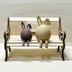 Kantenhocker „Kumpel Eibert“, Osterei mit Schlappohr, 3D-Druck, Oster Dekoration