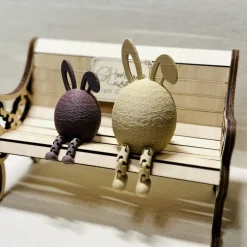 Kantenhocker „Kumpel Eibert“, Osterei mit Schlappohr, 3D-Druck, Oster Dekoration