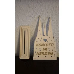 Karneval Kölner Dom Holz Aufsteller – 2 Varianten, Pappelholz, Lasergravur oder Lasercut