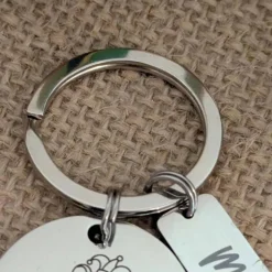 Karnevalsmaus Schlüsselanhänger– Personalisiert, rostfreier Edelstahl, tolles Accessoire für Karneval