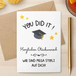 Karte Abitur bestanden | 