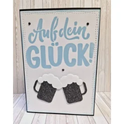 Karte auf dein Glück Prost anstoßen Bier Männerkarte