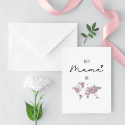 Karte *Beste Mama der Welt* / Geschenkkarte für Muttertag und Geburtstag