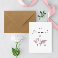 Karte *Beste Mama der Welt* / Geschenkkarte für Muttertag und Geburtstag