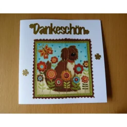 Karte Danke mit Hund Karte Konfirmation Kommunion