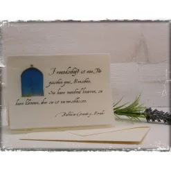 Karte Freundschaft ist eine Tür Sinnspruch Gedicht