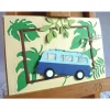 Karte, Glückwunschkarte, Grußkarte mit einem bekannten Bus aus früheren Zeiten