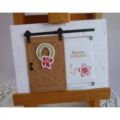 Karte, Glückwunschkarte zum Geburtstag, Grußkarte mit Schiebetür