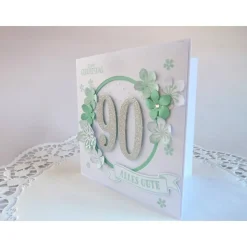 Karte, Glückwunschkarte zum Geburtstag, Grußkarte mit Jahreszahl