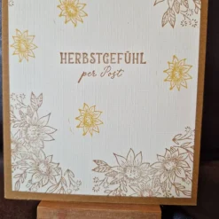 Karte  Gratulationskarte  Herbstgefühl  per Post  Kraftpapier  Beige  Herbst  Gefühl