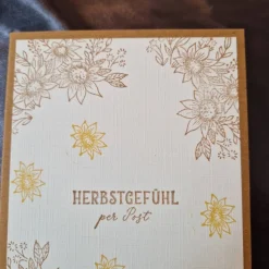 Karte  Gratulationskarte  Herbstgefühl  per Post  Kraftpapier  Beige  Herbst  Gefühl