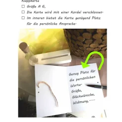 Karte Heimathafen einzeln od. mit Kartenhalter | Geschenk zum Einzug | Richtfest | Mitbringsel Einweihungsparty | Umzug