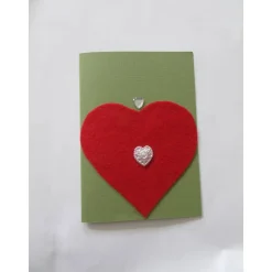 Karte mit Herz - minimalistisch