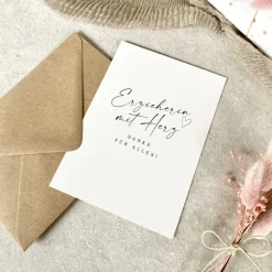 Karte NIKA Erzieherin mit Herz optional mit Briefumschlag