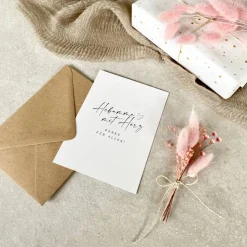 Karte NIKA Hebamme mit Herz optional mit Briefumschlag