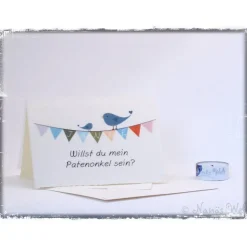 Karte Patenfrage Patenonkel Patentante mit Name